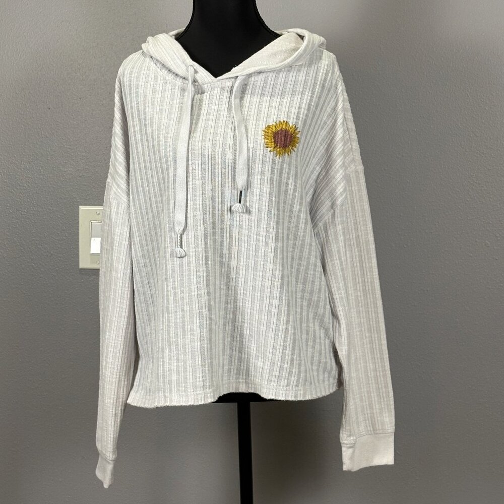 Lightweight Hoodie with Sunflower Design